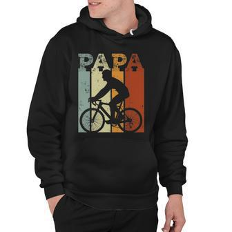Cycling Biker Vintage Retro Bicycle Cyclist Papa Gift Hoodie | Mazezy
