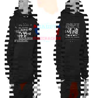 Dad Daddy Of The Little Firecracker 4Th Of July Birthday Hoodie - Thegiftio UK