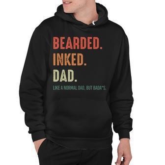 Dad Gift Bearded Inked Dad Hoodie - Seseable