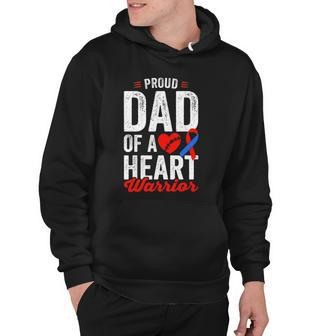 Dad Of A Heart Warrior Chd Congenital Heart Defect Awareness Hoodie - Thegiftio UK