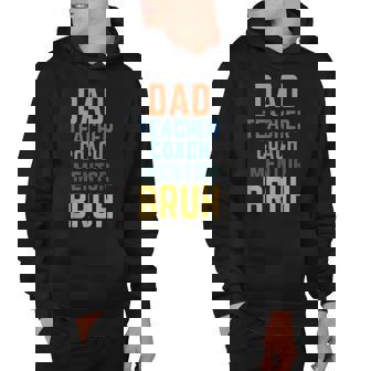 Dad Teacher Coach Mentor Bruh Funny Hoodie - Thegiftio