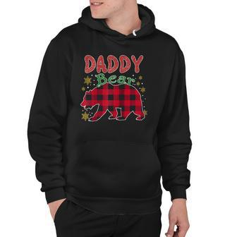 Daddy Bear Plaid Buffalo Pajama Family Matching Christmas Raglan Baseball Tee Hoodie | Mazezy