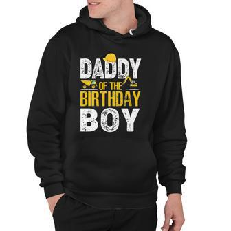Daddy Of The Bday Boy Construction Bday Party Hat Men Hoodie - Thegiftio UK