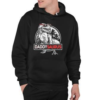 Daddy Saurus Fathers Dayrex Dad Papa Dinosaur Men Vintage Hoodie | Mazezy
