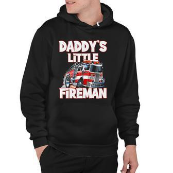 Daddys Little Fireman Funny Kids Firefighter Firemans Hoodie | Mazezy