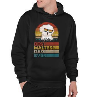 Dog Vintage Best Maltese Dad Ever Fathers Day Puppy Dog Dad Hoodie - Seseable