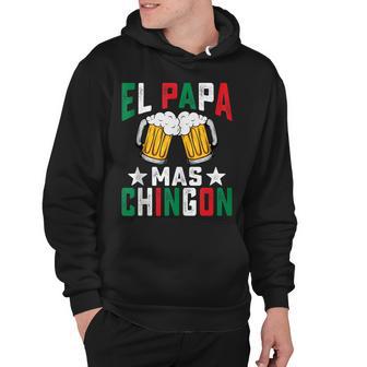 El Papa Mas Chingon Funny Mexican Dad Husband Regalo Flag V2 Hoodie - Seseable