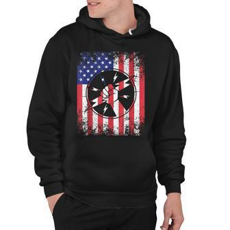 Electrician Dad Usa Flag Patriotic 4Th Of July Gift Hoodie - Seseable