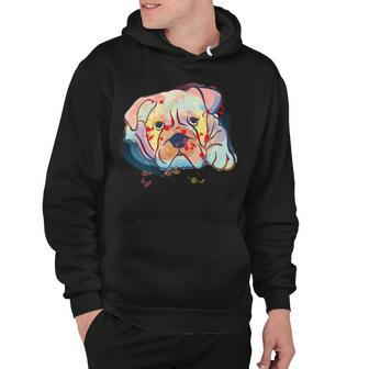 English Bulldog Abstract Watercolor Graphic Design Hoodie - Monsterry AU