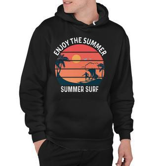 Enjoy The Summer Sunset Waves Summer Surf Shirt Design Hoodie - Monsterry
