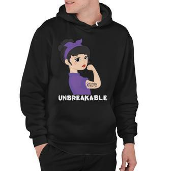 Epilepsy Warrior Strong Women With Purple Ribbon For Epilepsy Awareness Purple Ribbon Hoodie - Monsterry