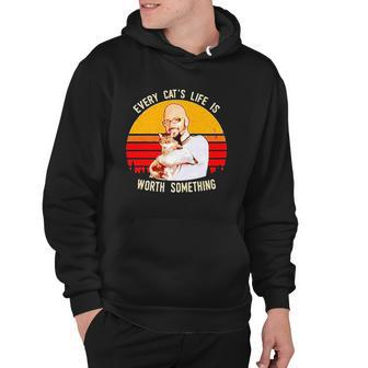 Every Cats Life Is Worth Something Vintage Hoodie | Mazezy