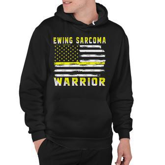 Ewings Sarcoma Warrior Usa Flag United States Flag Yellow Ribbon Ewings Sarcoma Ewings Sarcoma Awareness Hoodie | Favorety DE