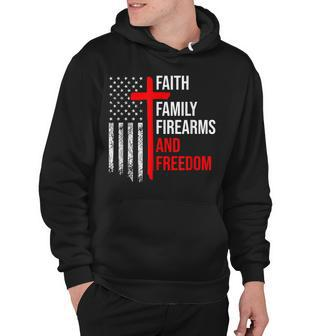Faith Family Firearms And Freedom 4Th Of July Flag Christian Hoodie - Seseable