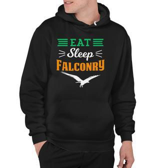 Falconer Falcon Hunter Hunting Hawking Eat Sleep Falconry Hoodie | Mazezy CA