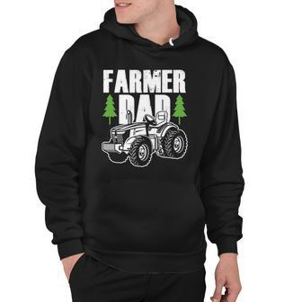 Farmer Dad Father Daddy Farm Farming Farmers Tractor Gift Hoodie | Mazezy