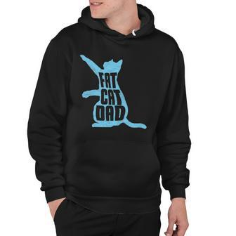 Fat Cat Dad - Funny Fathers Day Chubby Chonk Daddy Fun 80S Style Hoodie | Mazezy
