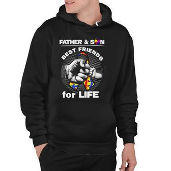 Father And Son Best Friends For Life Ribbon Autism Awareness Hoodie | Mazezy