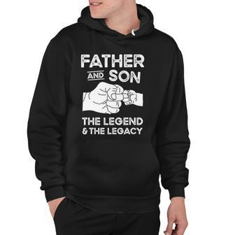 Father And Son The Legend And The Legacy Fist Bump Matching Hoodie | Mazezy