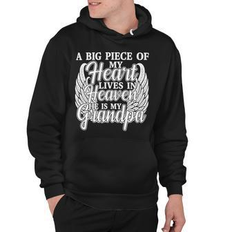 Father Grandpa A Piece Of My Heart Is In Heaven In Memory Of My Grandpa 195 Family Dad Hoodie - Monsterry