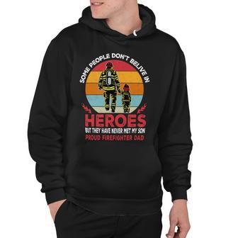 Father Grandpa And Son Heroes Proud Firefighter Dad Fathers Day 225 Family Dad Hoodie - Monsterry DE