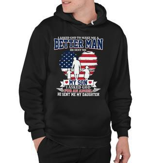 Father Grandpa Better Man Sondaughter Patriotic Family Best Dad 57 Family Dad Hoodie - Monsterry CA