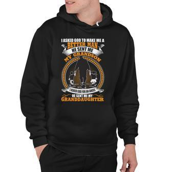 Father Grandpa God Sent Me My Grandson Granddaughter Fathers Day 138 Family Dad Hoodie - Monsterry UK