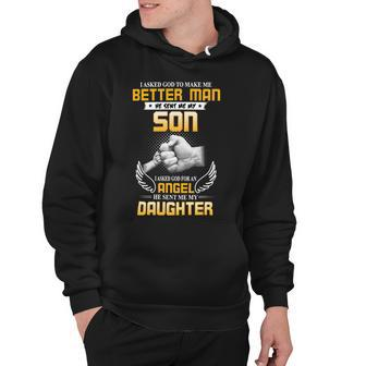 Father Grandpa I Asked To Make Me Better Man167 Family Dad Hoodie - Monsterry
