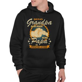 Father Grandpa Mens Being Grandpa Is An Honor Being Papa Is Priceless Best Dad 236 Family Dad Hoodie - Monsterry AU
