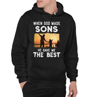 Father Grandpa When God Made Sons He Gave Me The Best 145 Family Dad Hoodie - Monsterry AU