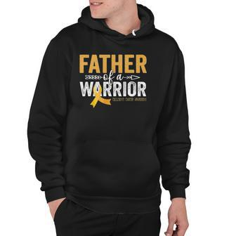 Father Of A Warrior Childhood Cancer Ribbon Oncology Hoodie - Thegiftio UK