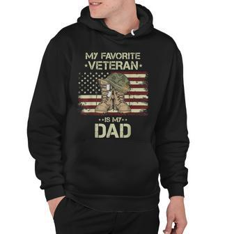 Father Veterans Day My Favorite Veteran Is My Dad For Kids V2 Hoodie - Seseable