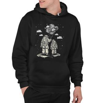 Fathers Day Space Science Astronomy Lover Dad Son Astronaut Hoodie | Mazezy