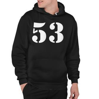 Fifty Three Number 53 Numbered Hoodie - Thegiftio UK