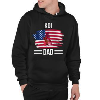 Fish Us Flag 4Th Of July Fathers Day Koi Dad Hoodie - Seseable