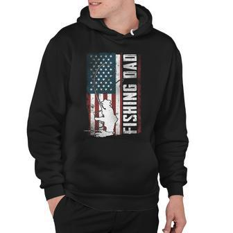 Fishing Dad Father Usa Flag Patriotic 4Th Of July Hoodie - Seseable