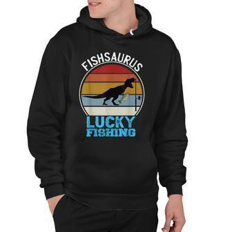 Fishsaurus T Rex Dinosaur Bass Luck Fishing Tournament Hoodie - Thegiftio UK