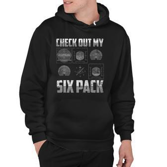 Flying Airplane Gift Check Out My Six Pack Funny Pilot Hoodie | Mazezy CA