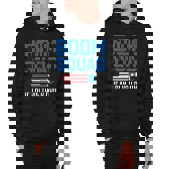 Fourth Of July 4Th July Fireworks Boom Patriotic American Hoodie | Mazezy