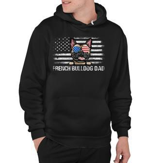 French Bulldog Dad American Flag 4Th Of July Patriotic Gift Hoodie - Seseable