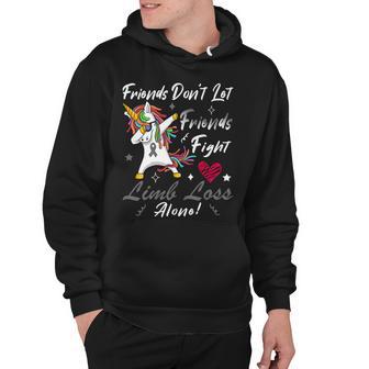 Friends Dont Let Friends Fight Limb Loss Alone Unicorn Grey Ribbon Limb Loss Limb Loss Awareness Hoodie | Favorety CA