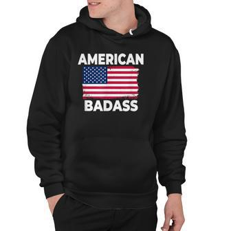 Funny And Patriotic American 4Th Of July Badass Hoodie | Mazezy