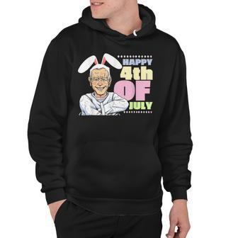 Funny Biden Easter Bunny Confused Happy 4Th Of July Hoodie - Seseable