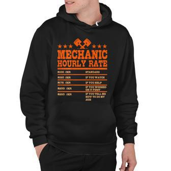 Funny Car Mechanic Dad Fathers Day Car Guy Hourly Rate Hoodie - Thegiftio UK