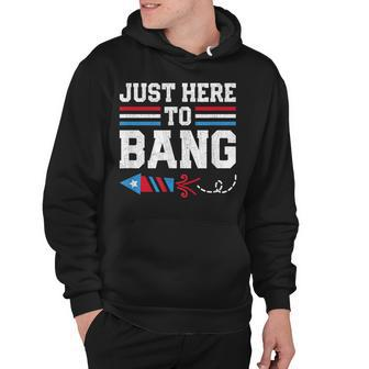 Funny Firecracker 4Th Of July Im Just Here To Bang Hoodie - Seseable
