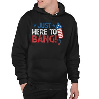 Funny Fourth Of July 4Th Of July Im Just Here To Bang Hoodie | Seseable UK