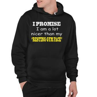 Funny Gym Resting Gym Face Fitness Hoodie - Thegiftio UK
