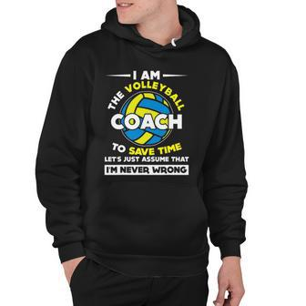 Funny I Am The Volleyball Coach Sports Gift Hoodie | Mazezy