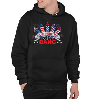 Funny Im Just Here To Bang 4Th Of July Mens Womens Kids Hoodie - Seseable