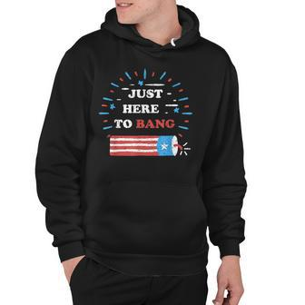 Funny Im Just Here To Bang Fourth Of July 4Th Of July Hoodie - Seseable